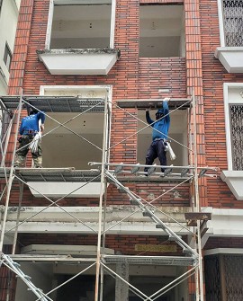 台南系統鷹架應用於外牆工程